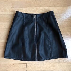Faux leather skirt